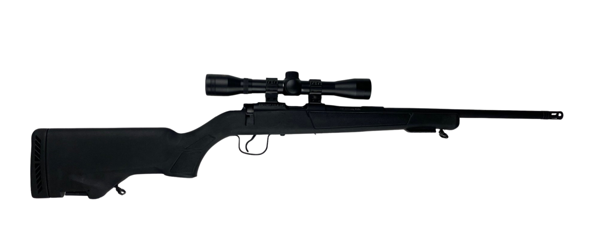 Escort salonriffel med sigtekikkert