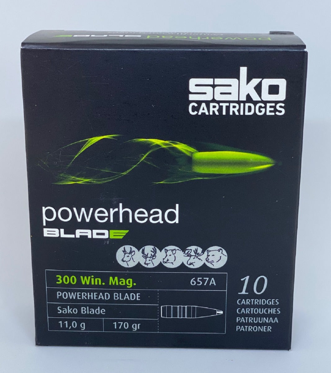 Sako Powerhead Blade 300 win mag 11.0G 10 stk