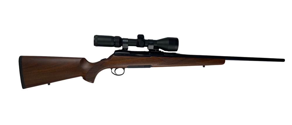 Titan 6 links 6,5x55 med Heimdal 3-12x50 sigtekikkert